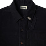 COLOUR PLANE MOLESKIN FRENCH CHORE JACKET - NOIR BLACK