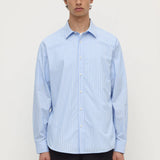 ASSEMBLY LABEL ROME LS SHIRT - BLUE STRIPE