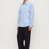 ASSEMBLY LABEL ROME LS SHIRT - BLUE STRIPE