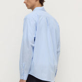 ASSEMBLY LABEL ROME LS SHIRT - BLUE STRIPE