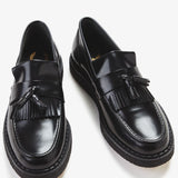 FRED PERRY + GEORGE COX LEATHER TASSEL LOAFER - BLACK