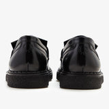 FRED PERRY + GEORGE COX LEATHER TASSEL LOAFER - BLACK