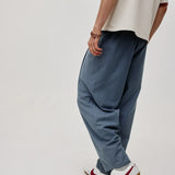 SEVA MONT PINSTRIPE BARREL LEG PANT - BLUE