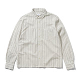 BUTTER SEARSUCKER STRIPE  LS SHIRT - WHITE