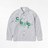 CANDICE HOUSE STRIPE SHIRT - WHITE / BLACK