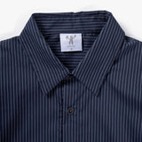 CANDICE KIRWANS STRIPE LS SHIRT - NAVY
