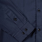 CANDICE KIRWANS STRIPE LS SHIRT - NAVY