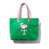 BUTTER + PEANUTS SHOPPER TOTE BAG - GREEN / PINK