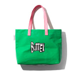 BUTTER + PEANUTS SHOPPER TOTE BAG - GREEN / PINK