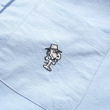 BUTTER + PEANUTS SPIKE OXFORD SHIRT - BLUE