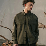 LOWF STRUCTURE LS SHIRT - OLIVE EARTH