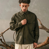 LOWF STRUCTURE LS SHIRT - OLIVE EARTH