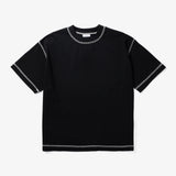 CANDICE CONTRAST SS TSHIRT - BLACK
