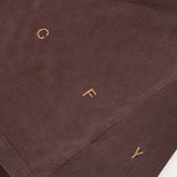 CANDICE WASHED RACER LS TSHIRT - BROWN / RED STRIPE