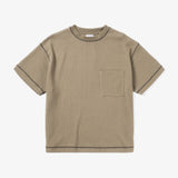 CANDICE WAFFLE POCKET SS TSHIRT - KHAKI
