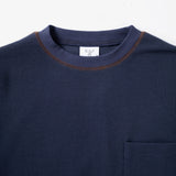 CANDICE WAFFLE POCKET SS TSHIRT - NAVY