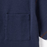 CANDICE WAFFLE POCKET SS TSHIRT - NAVY