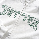 BUTTER + DANIEL JOHNSTON THIRTEEN ZIP THRU HOOD - ASH GREY