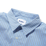 BUTTER VERTICAL STRIPE SS SHIRT - SKY BLUE