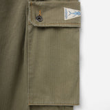 COLOUR PLANE HBT MONKEY CARGO SHORTS - KHAKI