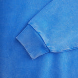 COLOUR PLANE ACID WASH HEAVYWEIGHT CREWNECK SWEATSHIRT - BLUE