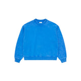 COLOUR PLANE ACID WASH HEAVYWEIGHT CREWNECK SWEATSHIRT - BLUE