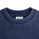 COLOUR PLANE ACID WASH HEAVYWEIGHT CREWNECK SWEATSHIRT - NAVY