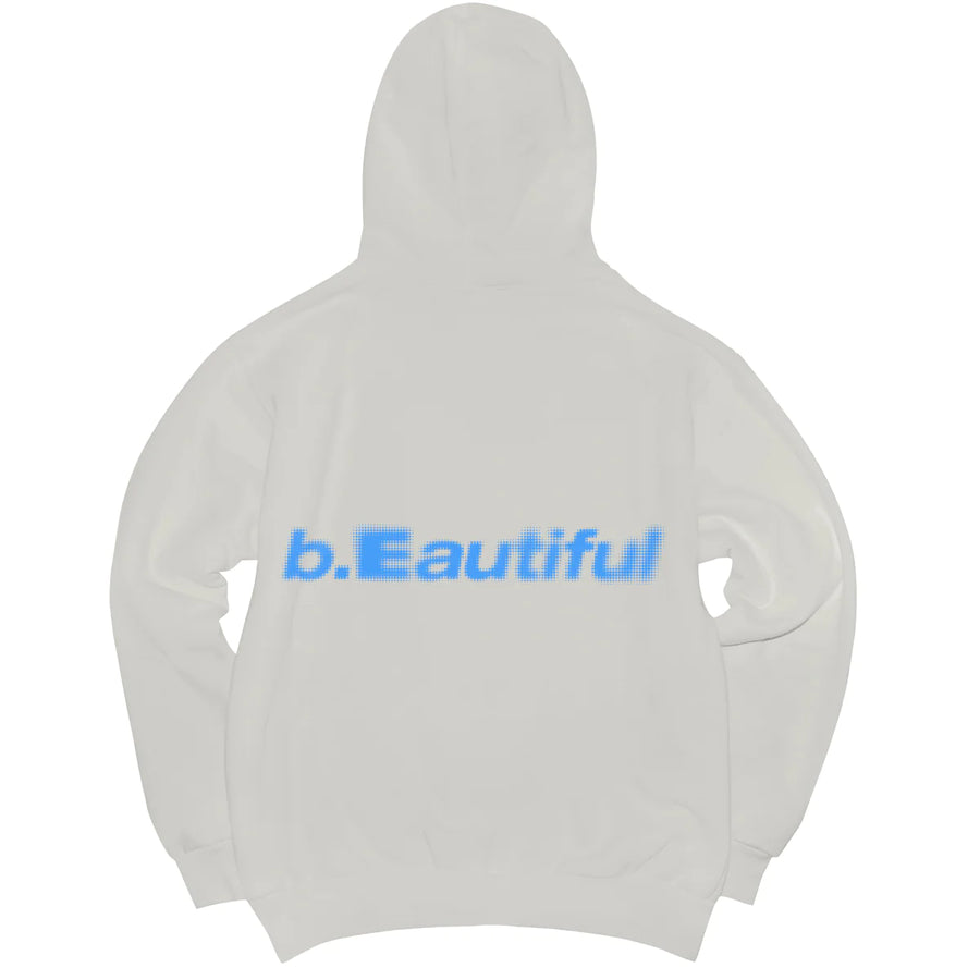 B.EAUTIFUL B-MODE PULLOVER HOODIE - CEMENT / BLUE