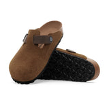 BIRKENSTOCK BOSTON OILED / SUEDE LEATHER - DARK TEA