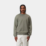 CARHARTT WIP CASPIAN SWEATSHIRT - PARK HEATHER GARMENT DYED
