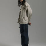 CAT WWR PEORIA PRINTED CANVAS JACKET - ABBEY STONE
