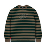 BUZZCUT JIGSAW STRIPED LS TSHIRT - GREEN / NAVY