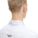FRED PERRY RELAXED WASHED TWILL BUTTON UP SHIRT - DUSKY BLUE
