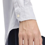 FRED PERRY RELAXED WASHED TWILL BUTTON UP SHIRT - DUSKY BLUE