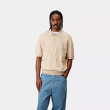 CARHARTT WIP CHECKER KNITTED POLO - FLEUR DE SEL