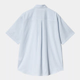 CARHARTT WIP PHELPS STRIPE SS BUTTON UP SHIRT - BLUEBIRD
