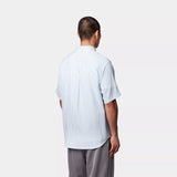 CARHARTT WIP PHELPS STRIPE SS BUTTON UP SHIRT - BLUEBIRD