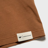 CAT WWR EMBROIDERED SS TSHIRT - CAMEL