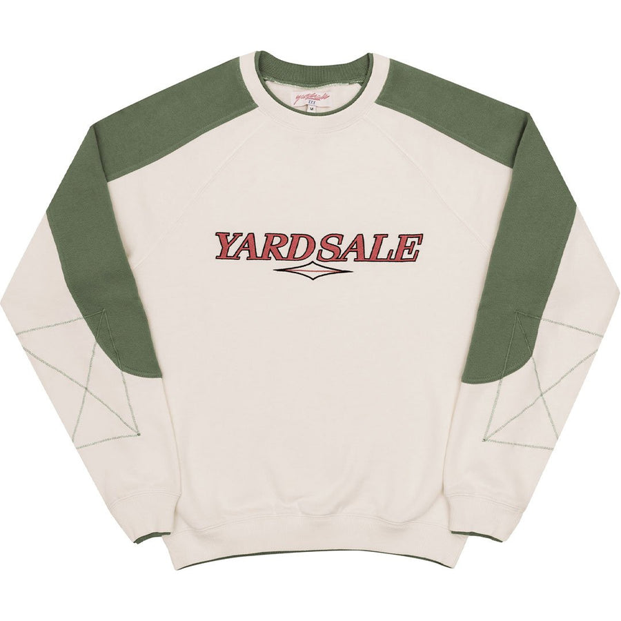 YARDSALE CLUB CREWNECK SWEAT - WHITE / GREEN