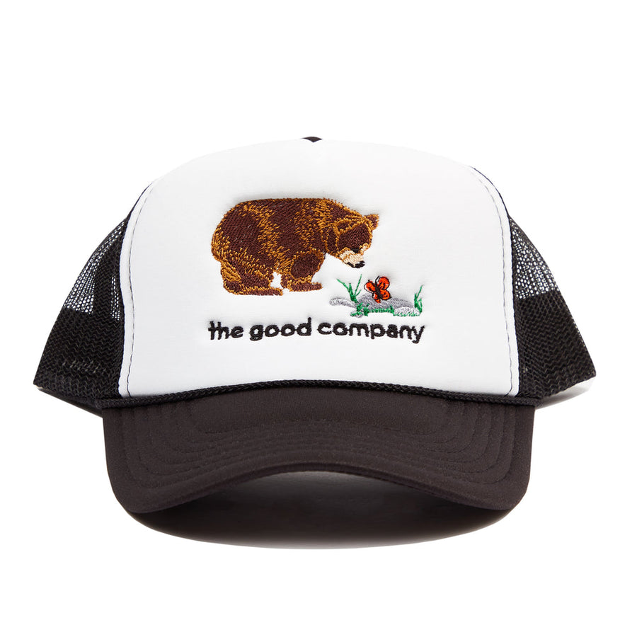 THE GOOD COMPANY BEAR TRUCKER CAP - BLACK