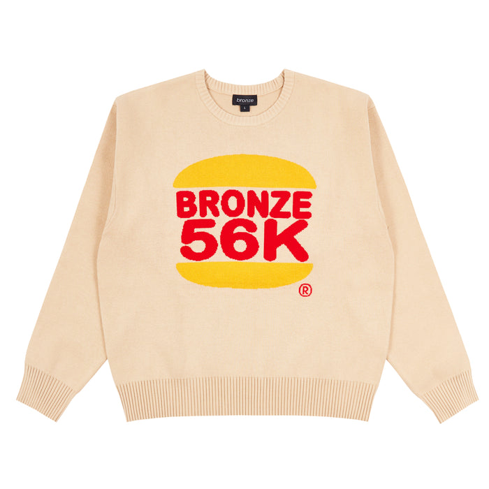 BRONZE 56K BURGER KNITTED SWEATER - TAUPE