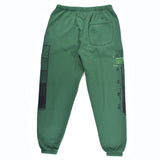 INDIVIDUALIST DISTRESSED HALFTONE BAR PANT - OVER DYED GREEN