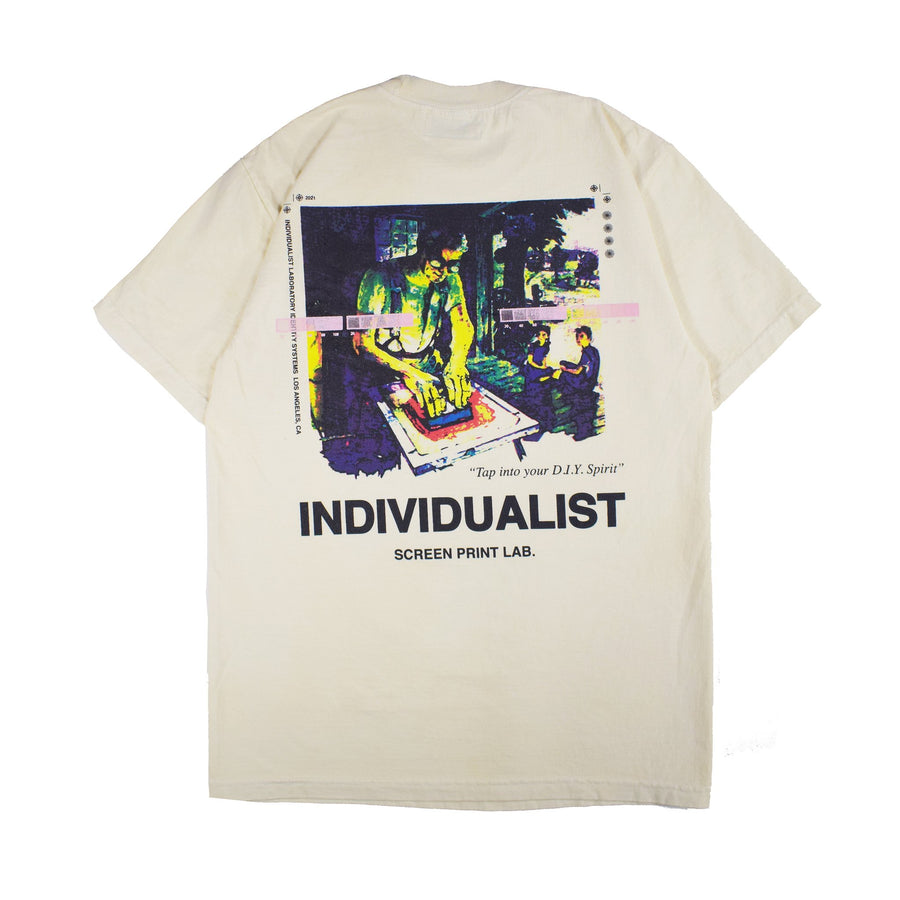 INDIVIDUALIST DIY TSHIRT SS - OVER DYED OFF WHITE