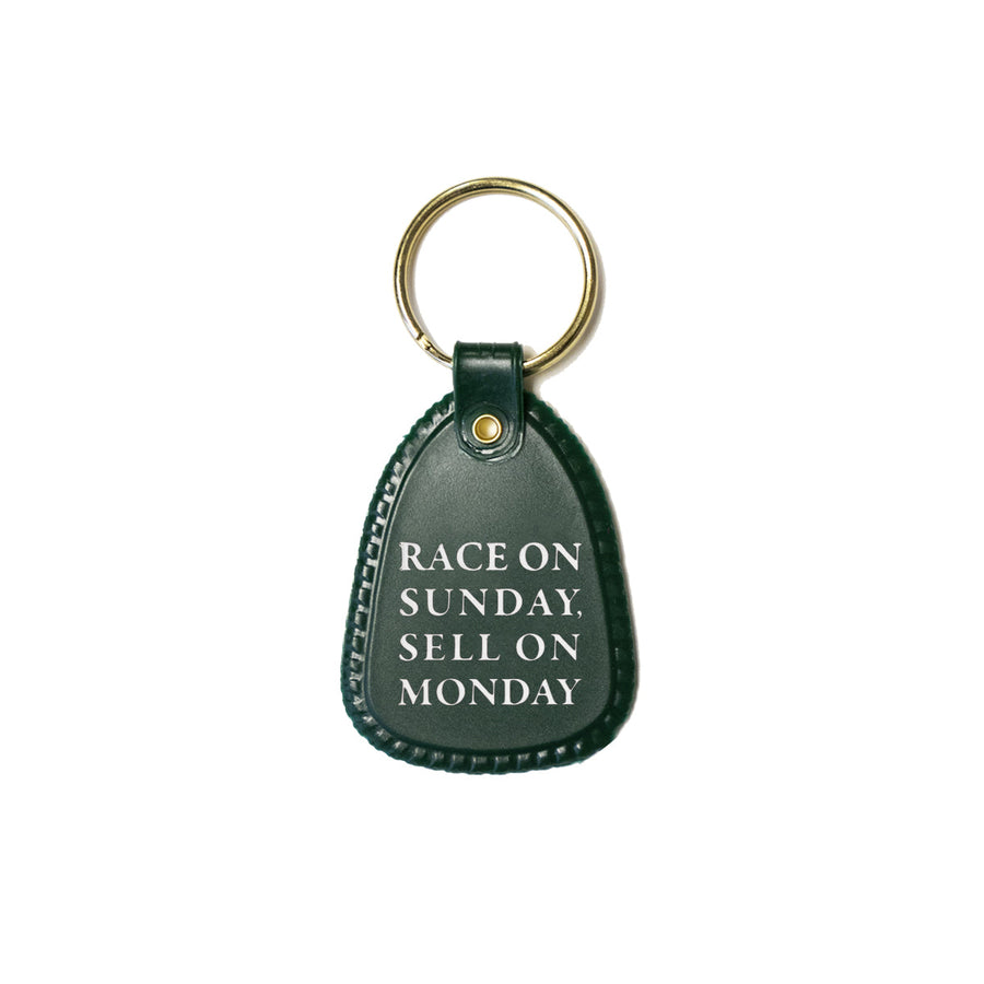 PERIOD CORRECT RACE DAY KEY RING - GREEN